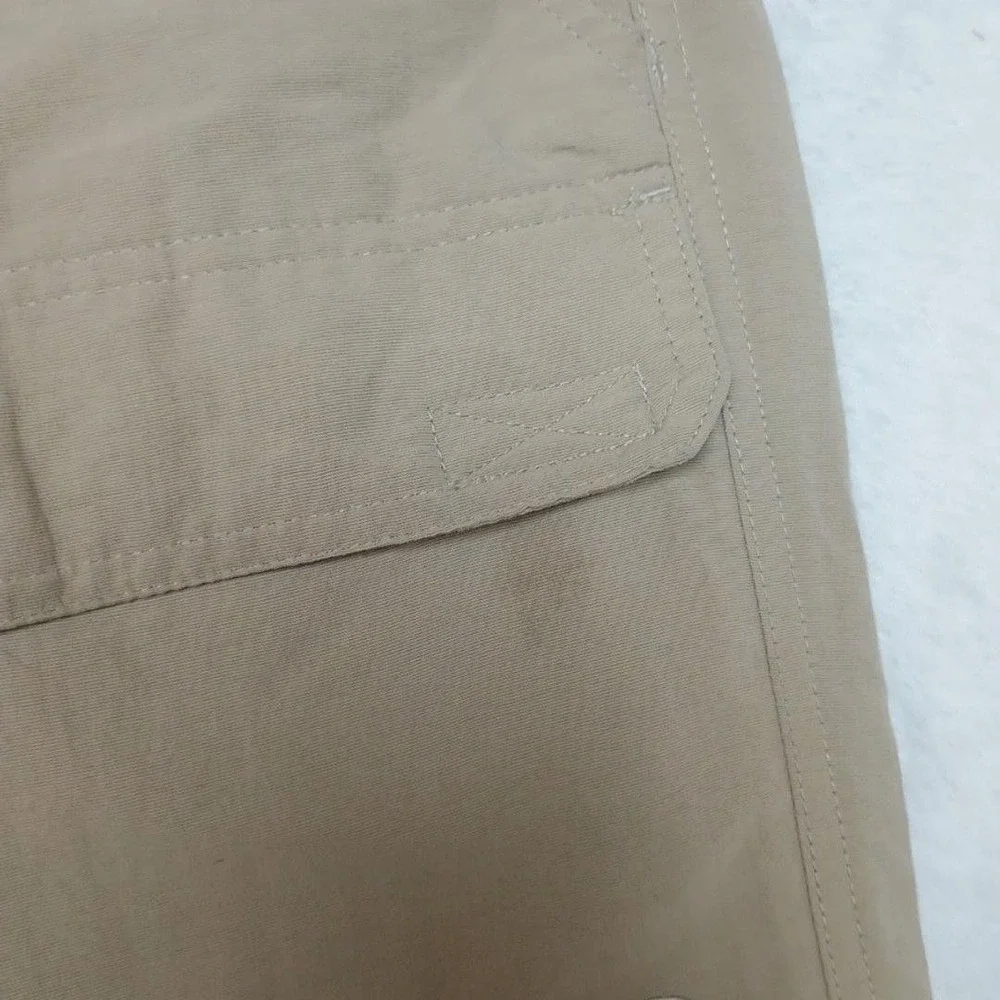 North Face Pants Mens Large Beige Cargo Nylon Convertible Outdoor Hiking Fishing